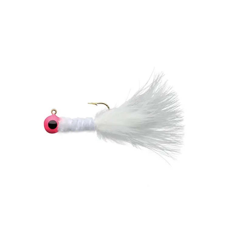 1/32 Oz Crappie Jig – Pink-And-White Pattern 1