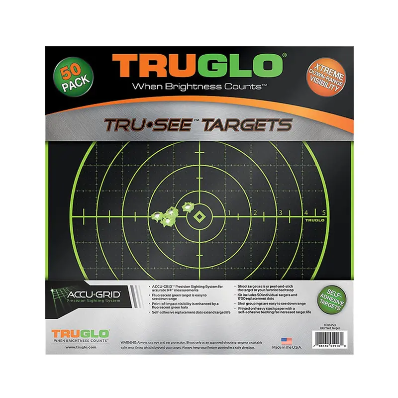 100-Yard Target Sheets – 12×12 Inch, 50-Pack 1