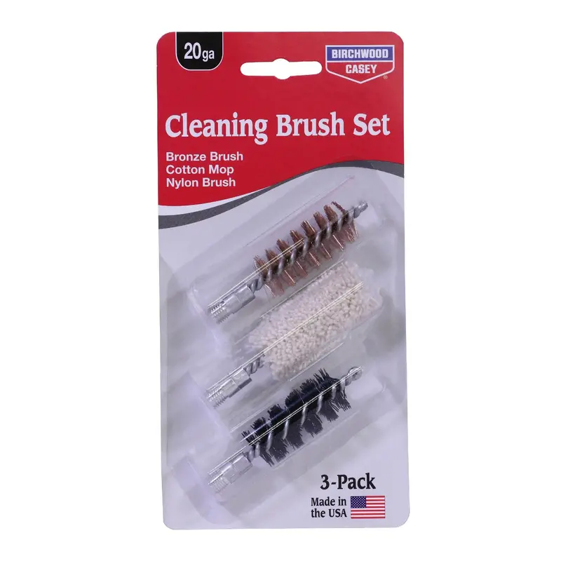 12-Gauge Bronze-Nylon-Mop Cleaning Brush Set 1