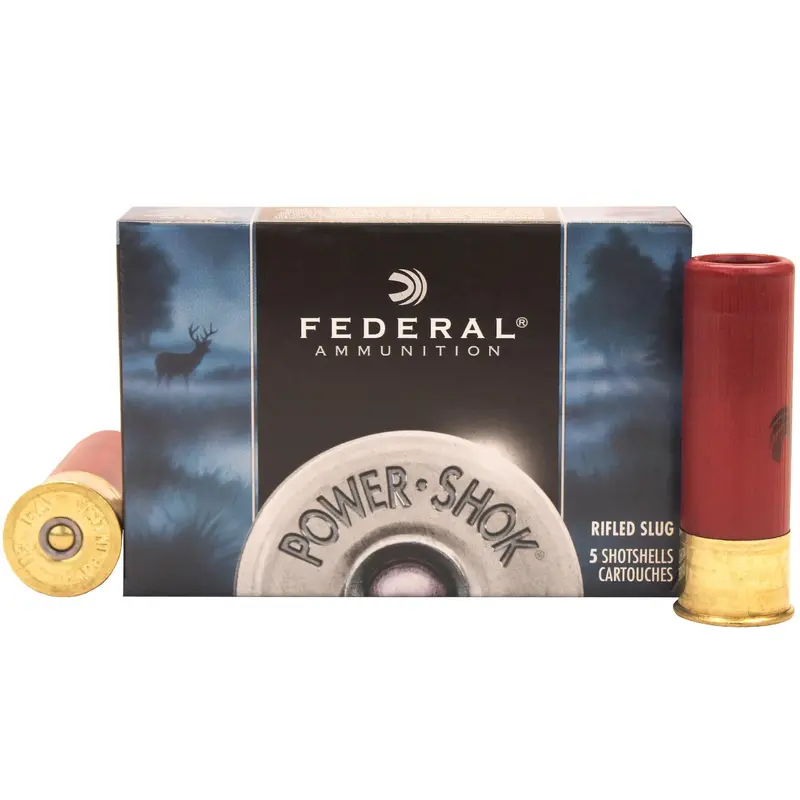 12 Gauge Power-Shok Rifled Slug – 3", 1¼ Oz Hollow Point, 5-Round Box 1