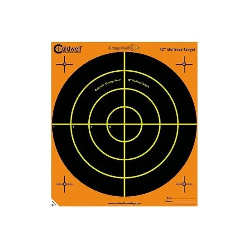 12-Inch Orange Peel Bulls-Eye Target Sheets – Pack Of 10 1