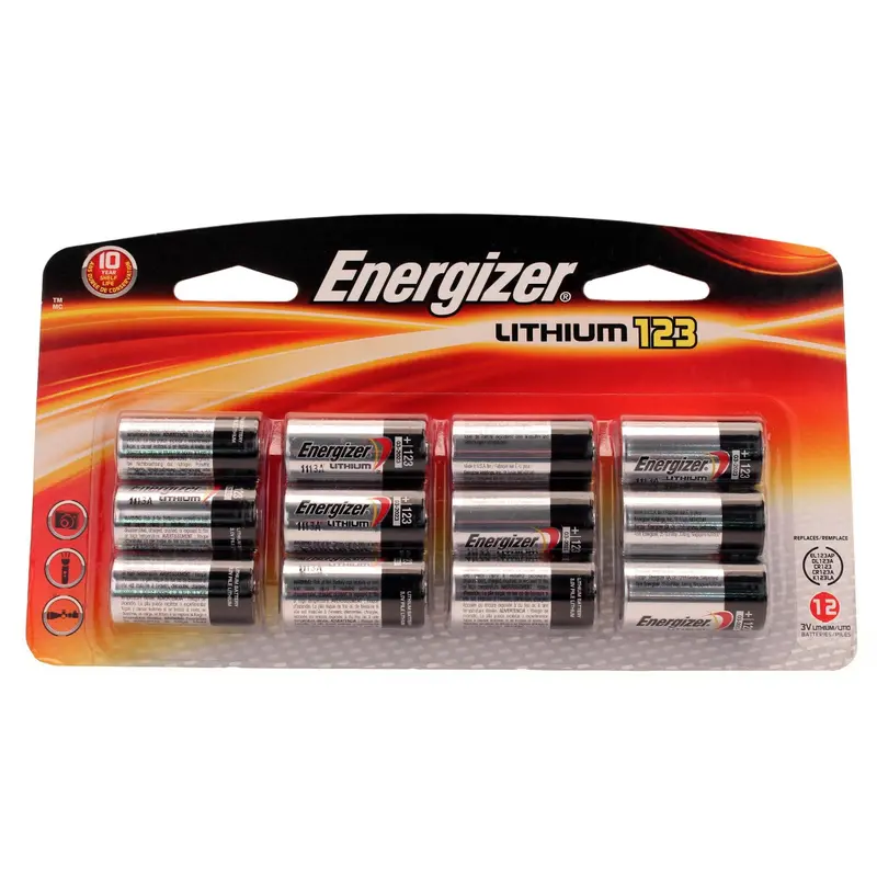 123 Lithium Battery Pack – 12-Cell Rechargeable Set 1