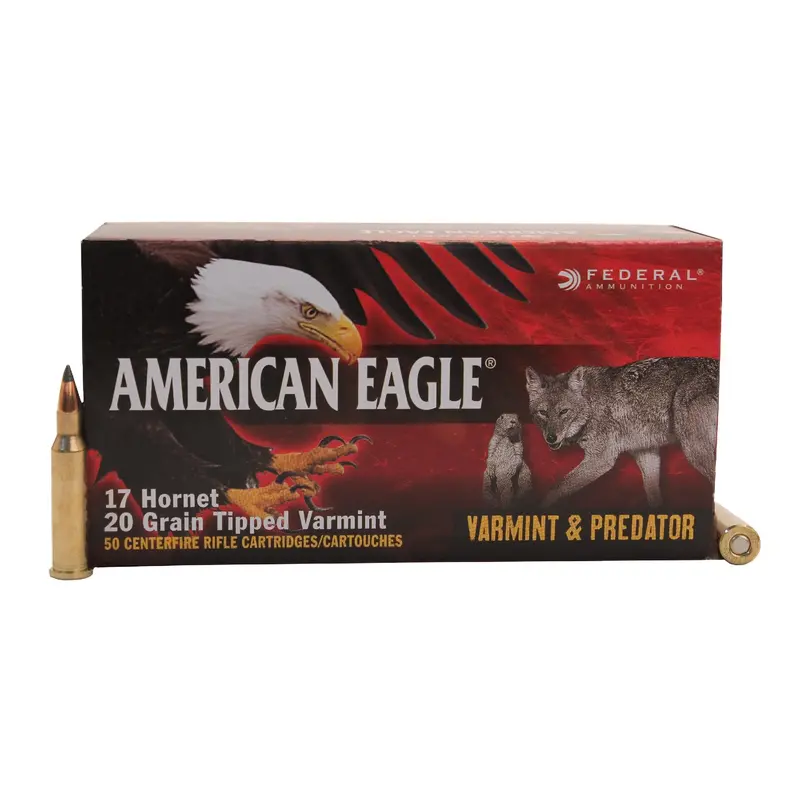 .17 Hornet Varmint Ammo – 20 Grain Tipped Bullet, 50-Round Box 1