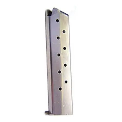 1911 10-Round Extended Magazine – Nickel Finish 1