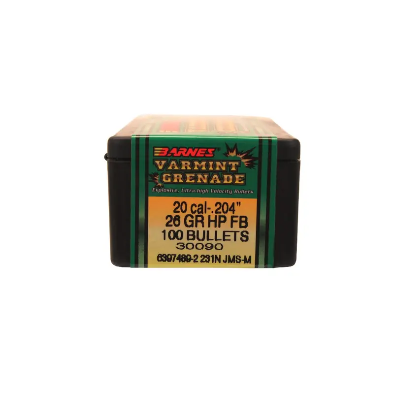 .20 Caliber Varmint Grenade Bullets – 26-Grain Hollow Point, Lead-Free, 100-Pack 1