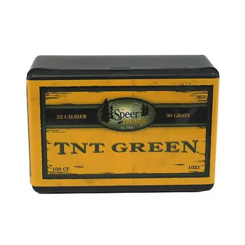 .22 Caliber Hollow Point Bullets – 30 Grain Tnt Green, .224" Diameter, Pack Of 100 1