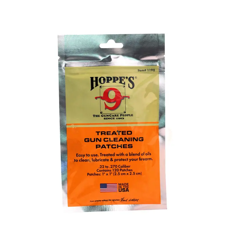 .22-Caliber Pre-Treated Cleaning Patches – Cotton, Pack Of 100 1