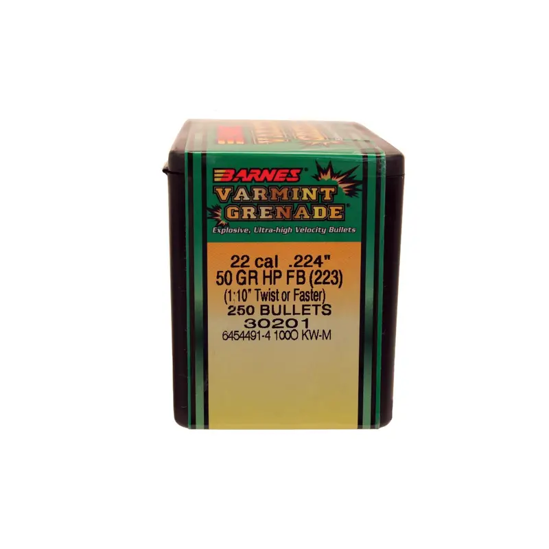22 Caliber Varmint Grenade Hollow Point Ammo – 50-Grain Lead-Free Bullets (250-Pack) 1