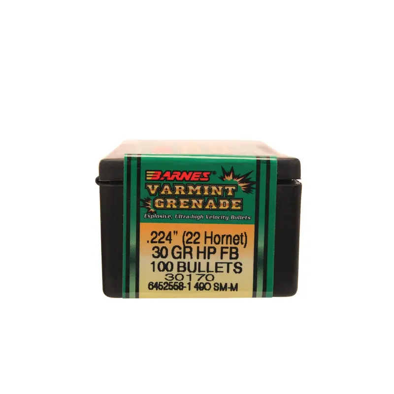 22 Hornet Varmint Grenade Bullets – 30-Grain Hollow Point, Lead-Free, 100-Pack 1