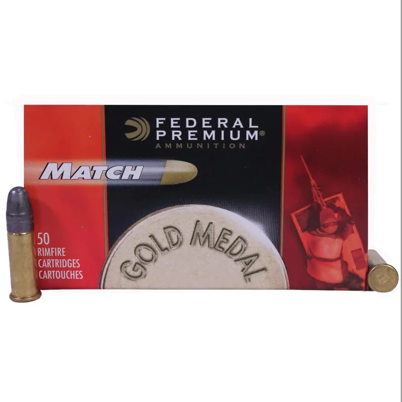 .22 Long Rifle Ammunition – Gold Medal Premium, 40 Grain Lead Match, Box Of 50 1