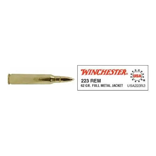.223 Remington Ammo – 62-Grain Full Metal Jacket, U.S.-Made, 20-Round Pack 1