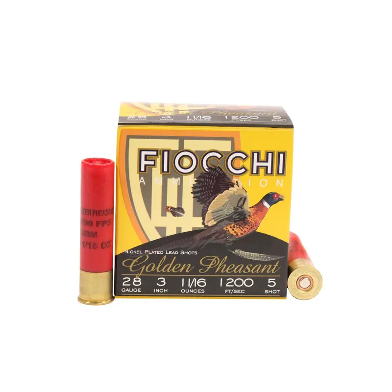 28 Gauge Golden Pheasant Shotgun Shells – 3", 1 1/16 Oz, 5 Shot (Box Of 25) 1