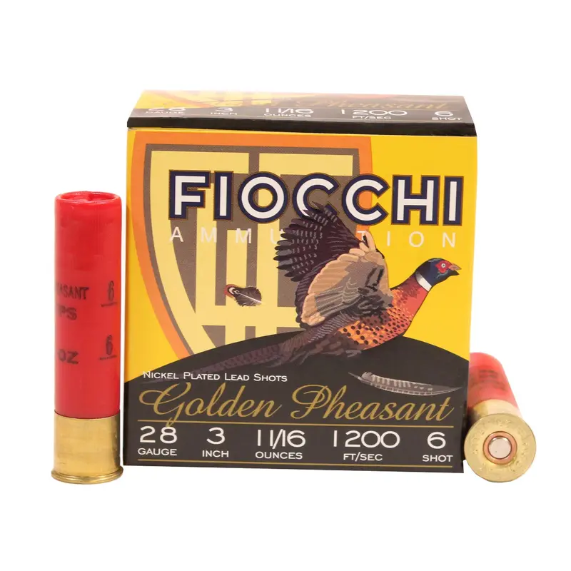 28 Gauge Golden Pheasant Shotgun Shells – 3", 1 1/16 Oz, 6 Shot (Box Of 25) 1