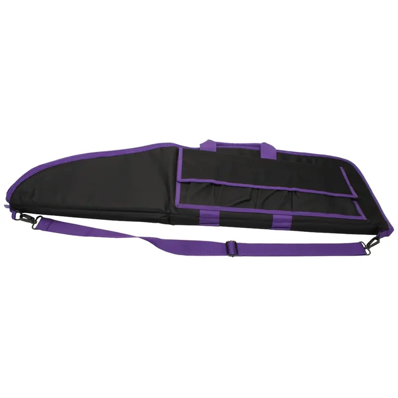 2907 Series Soft-Sided Rifle Case – 36" × 13" H, Black With Purple Accent Trim 1