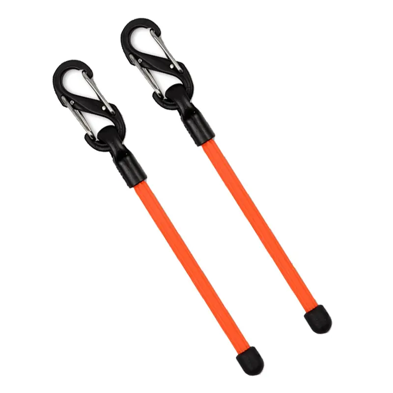 3-Inch Clippable Twist Tie With Secure Grip – Bright Orange (2-Pack) 1