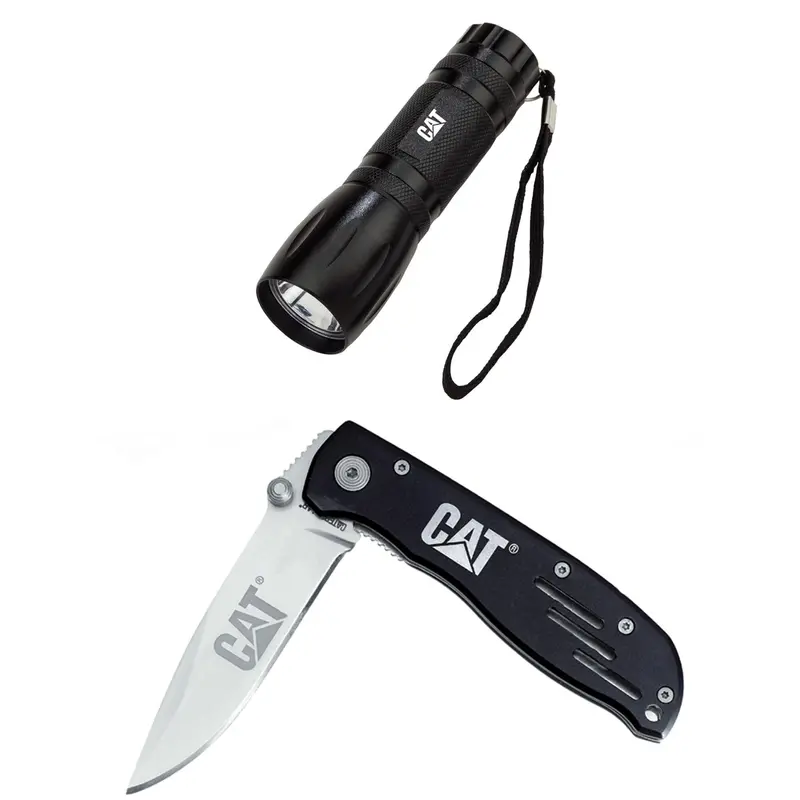 3-Led Tactical Flashlight And Utility Knife Combo 1