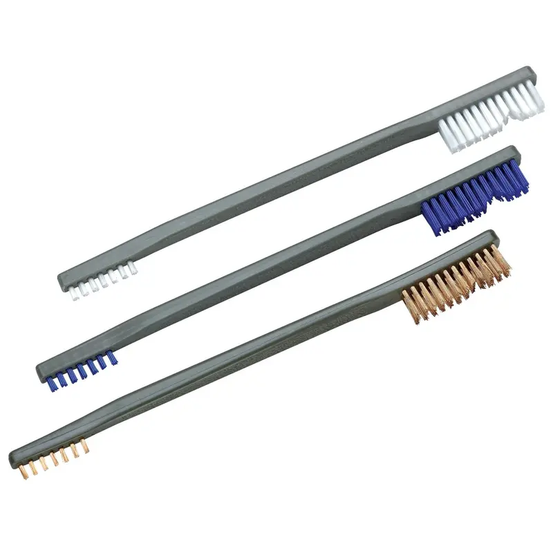 3-Piece A-P Bore Brush Set – Nylon, Blue Nylon, And Bronze 1