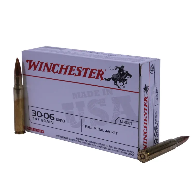 .30-06 Springfield Ammo – 147 Grain Full Metal Jacket, U.S.A. Made, Box Of 20 1