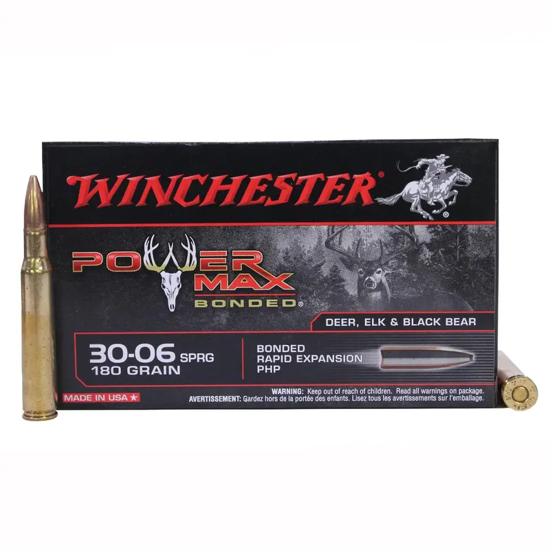.30-06 Springfield Ammo – 180-Grain Power Max Bonded Protected Hollow Point, 20-Round Box 1