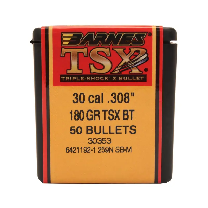 .30 Caliber 180-Grain Triple-Shock X Hollow Point Boat Tail Ammo – Lead-Free, Pack Of 50 1