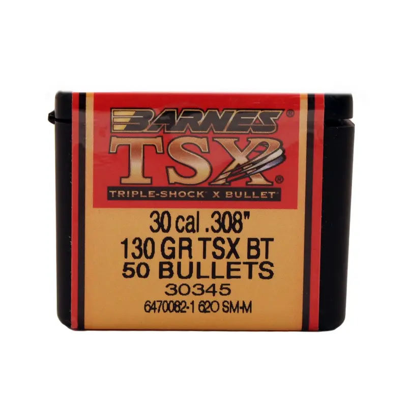30 Caliber Bullets - Triple-Shock X, 130 Grains, Hollow Point Boat Tail Lead-Free, Per 50 1
