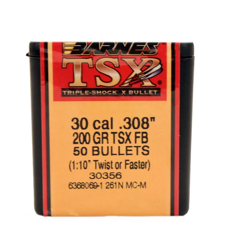 .30 Caliber Triple-Shock X Bullets – 200-Grain Hollow Point, Lead-Free, Flat Base, 50-Count 1