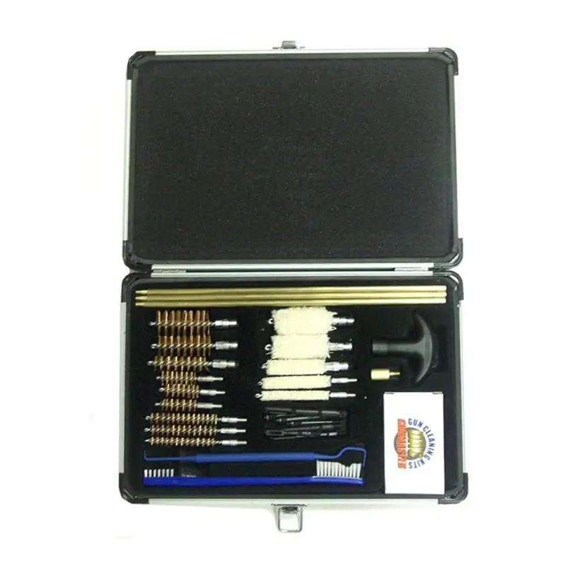 30-Piece Universal Gun Cleaning Kit For .22 Caliber And Larger Firearms – Aluminum Carry Case 1
