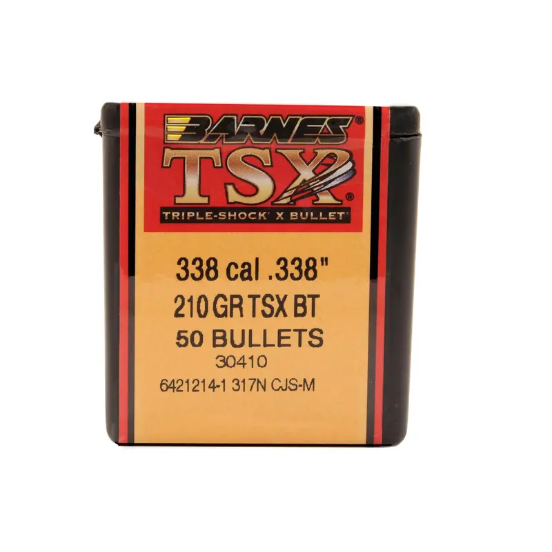 338 Caliber Bullets - Triple-Shock X, 210 Grains, Hollow Point Boat Tail Lead-Free, Per 50 1