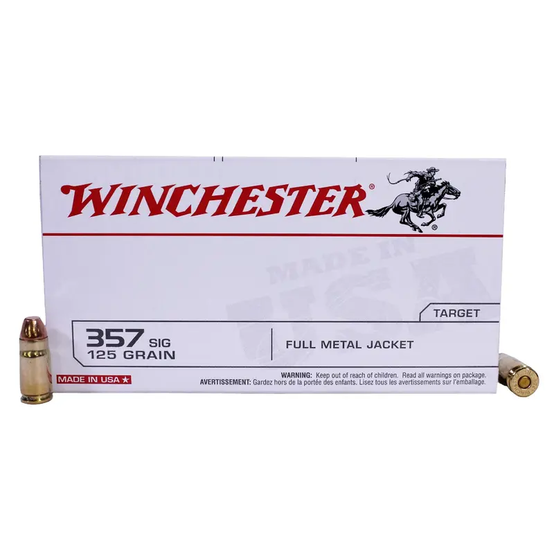 357 Sig Usa Ammunition – 125 Grain Fmj, Box Of 50 1