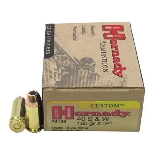 .40 S&W Ammo – 180 Grain Hornady Xtp, Box Of 20 1