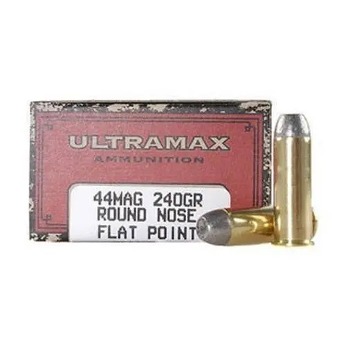 .44 Remington Magnum Ammo – 240-Grain Lead Round Nose Flat Point, 50-Round Box 1