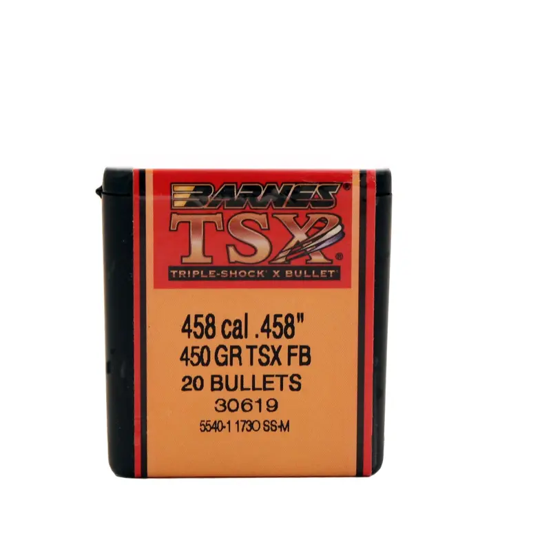 .458 Caliber Triple-Shock X Bullets – 450-Grain Hollow Point, Lead-Free, Flat Base (20-Pack) 1