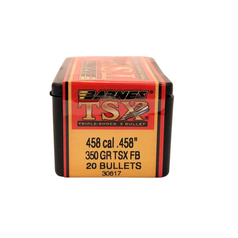 458 Caliber Triple-Shock X Hollow Point Flat Base Ammo – 350-Grain Lead-Free (20-Pack) 1
