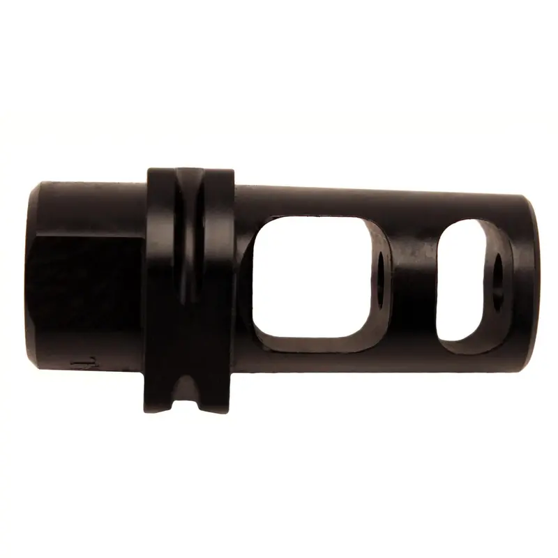 5.56Mm Dual-Chamber Muzzle Brake With Suppressor Mount – Matte Black 1