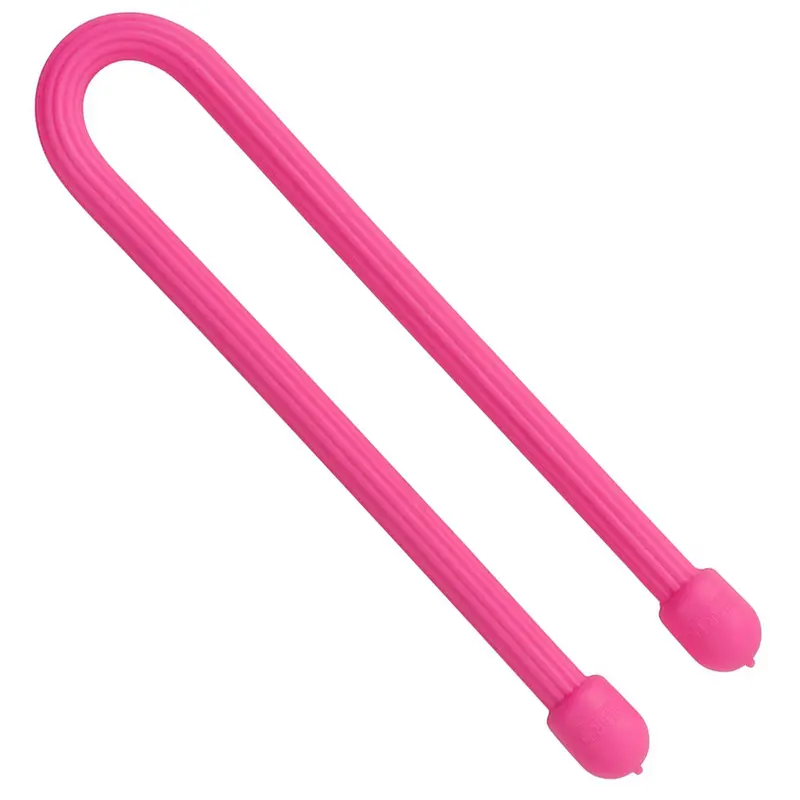 6-Inch Soft-Grip Twist Tie – Neon Pink (2-Pack) 1