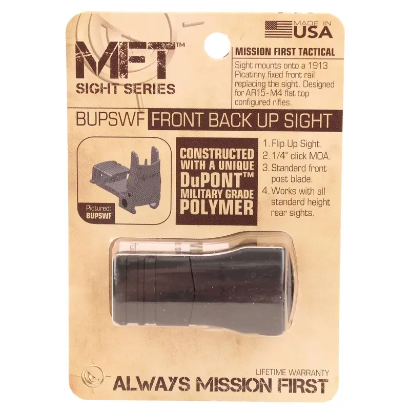 Adjustable Polymer Front Backup Flip-Up Sight – Matte Black 1