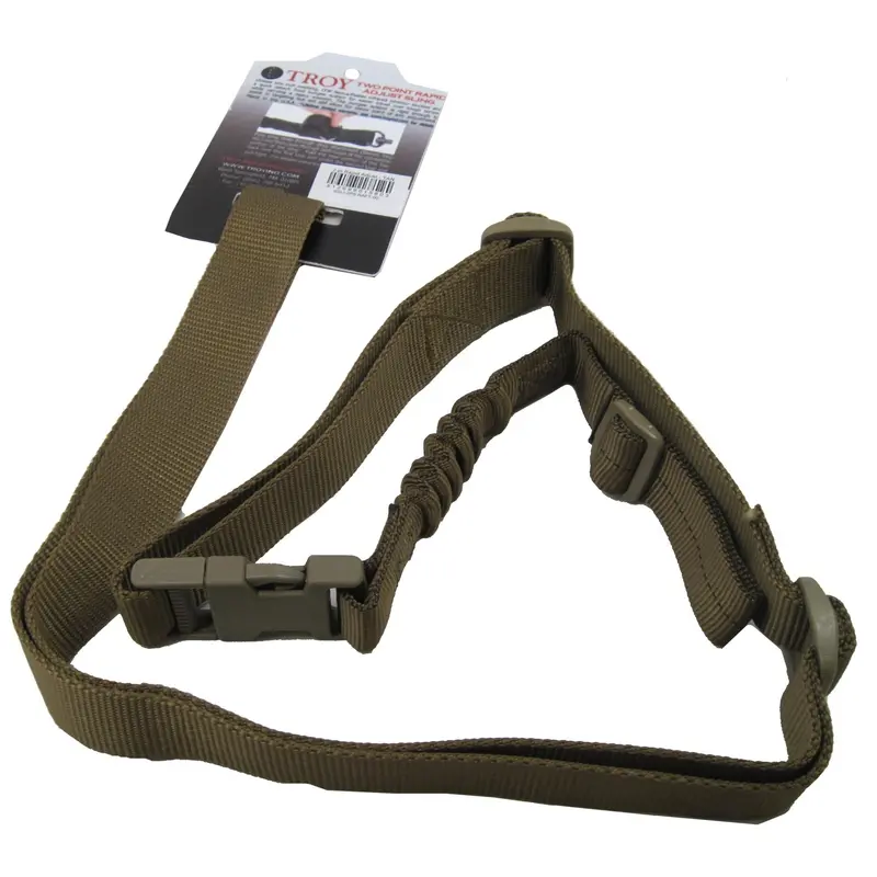 Adjustable Two-Point Battle Sling – Rapid-Release System, Tan Finish 1