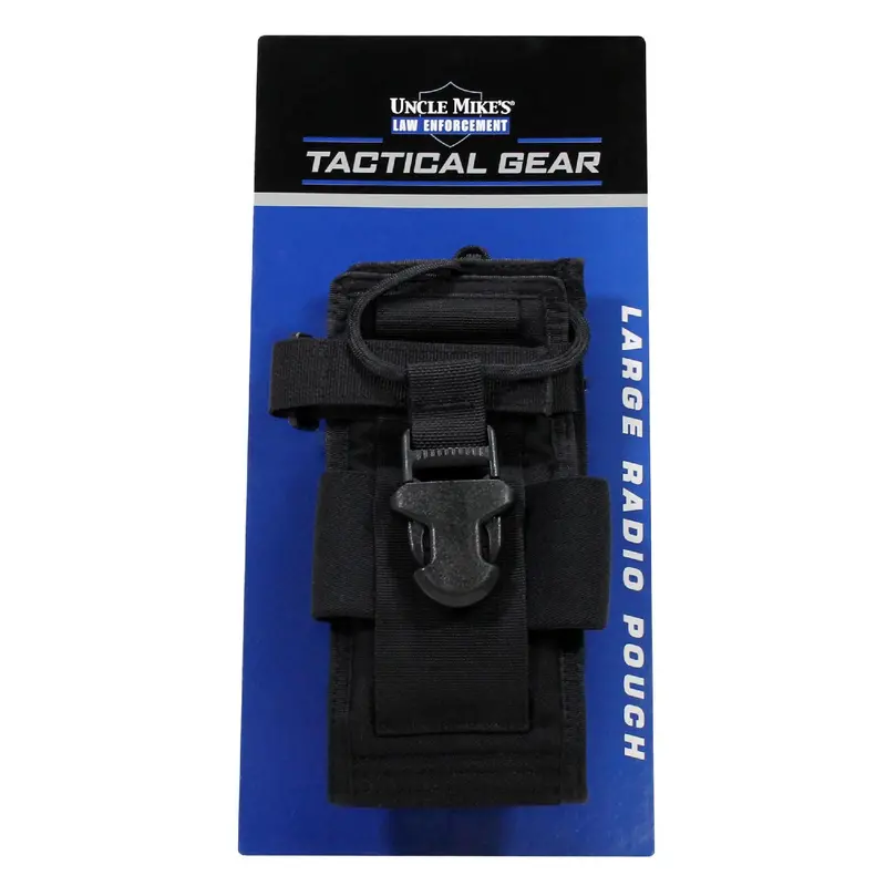 Adjustable Universal Radio Pouch With Secure Flap – Black 1