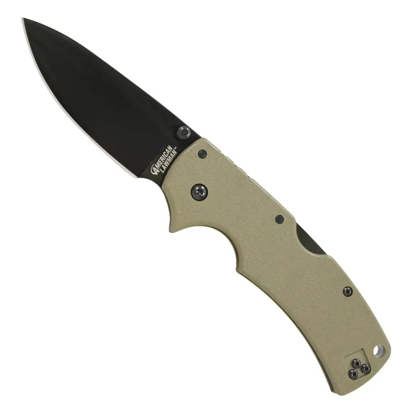 American Lawman Tactical Knife With Xhp Steel Blade And Olive Drab G10 Handle 1