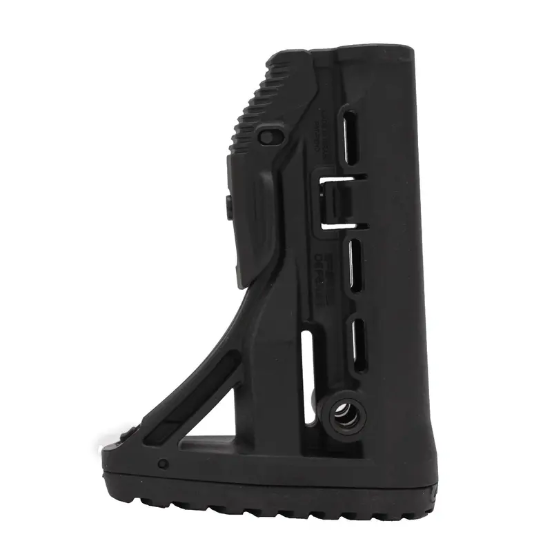 Ar-15 Adjustable Stock With Integrated Shock Absorber – Black Polymer, Recoil Reduction Design 1