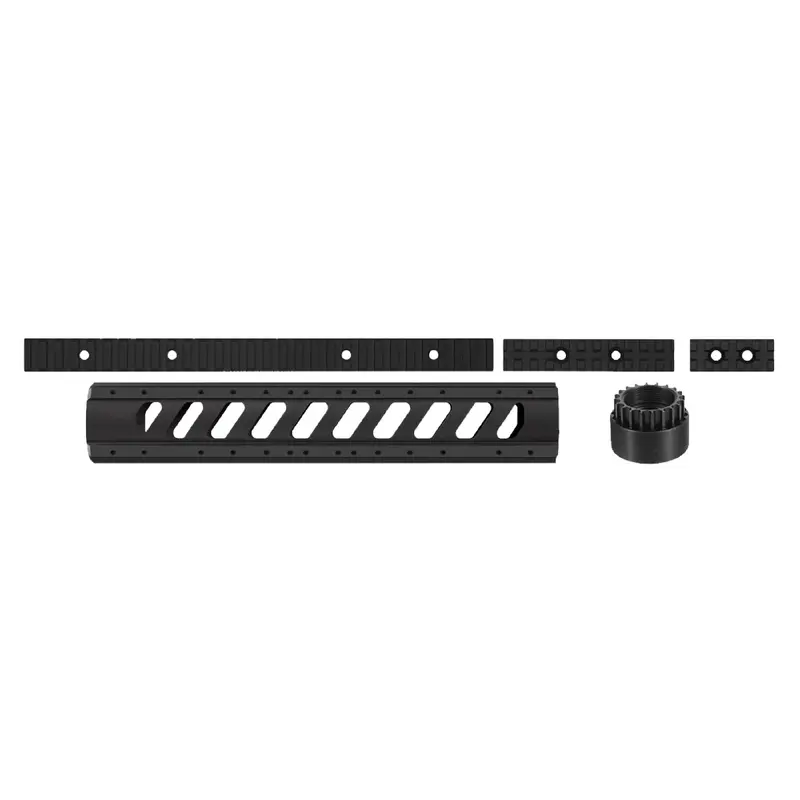 Ar-15 Free-Float Forend – Aluminum 6-Side Rifle Length, Full Rail Kit, Black 1