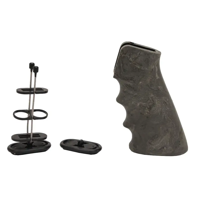 Ar-15 Rubber Overmolded Grip – Ghillie Green With Integrated Storage Kit 1