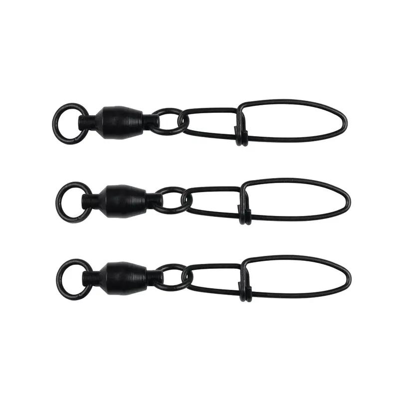 Ball Bearing Cross-Lok Snap-Swivels – Size 2, 25 Lb Test, Black (Pack Of 3) 1