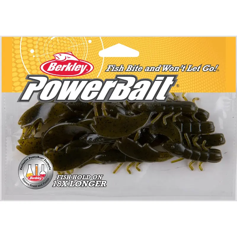 Berkley Powerbait Chigger Craw Soft Plastic Bait – 3-Inch Green Pumpkin (Pack Of 10) 1