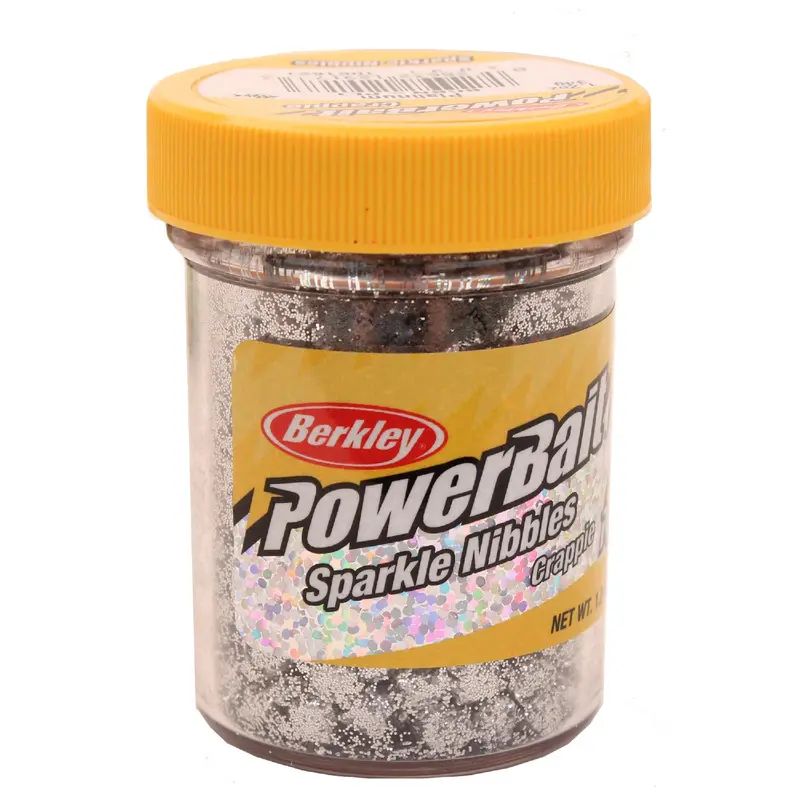 Berkley Powerbait Crappie Sparkle Nibbles – Platinum Dough Bait 1