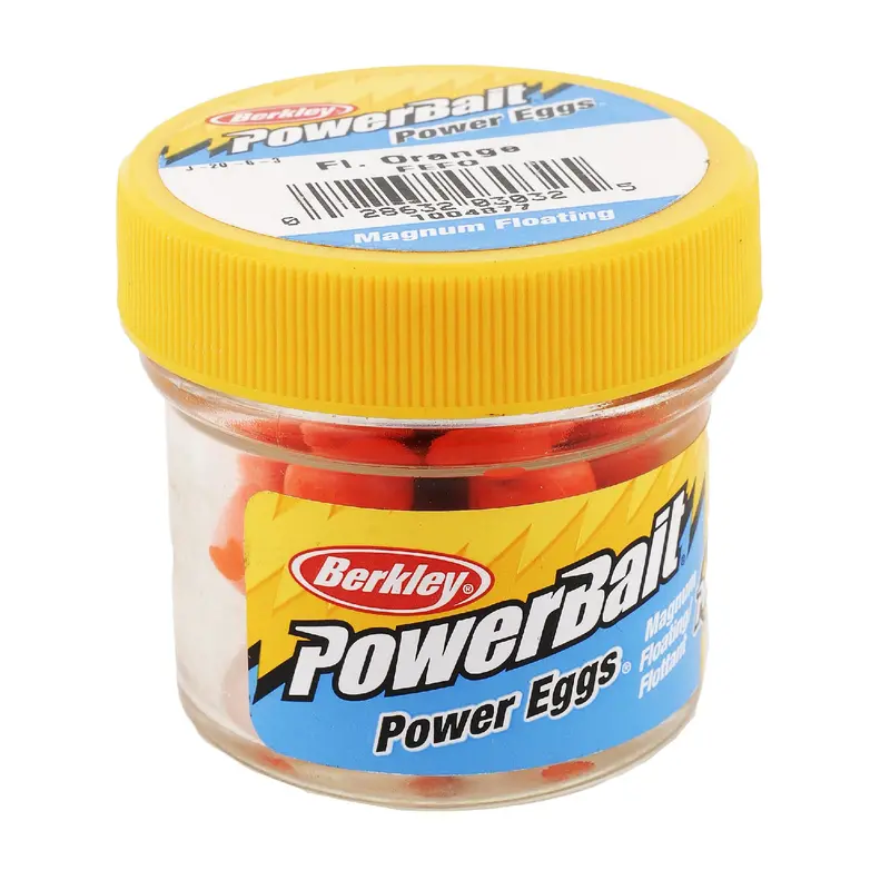 Berkley Powerbait Power Eggs Floating Magnum Soft Bait – Fluorescent Orange, Original Scent 1