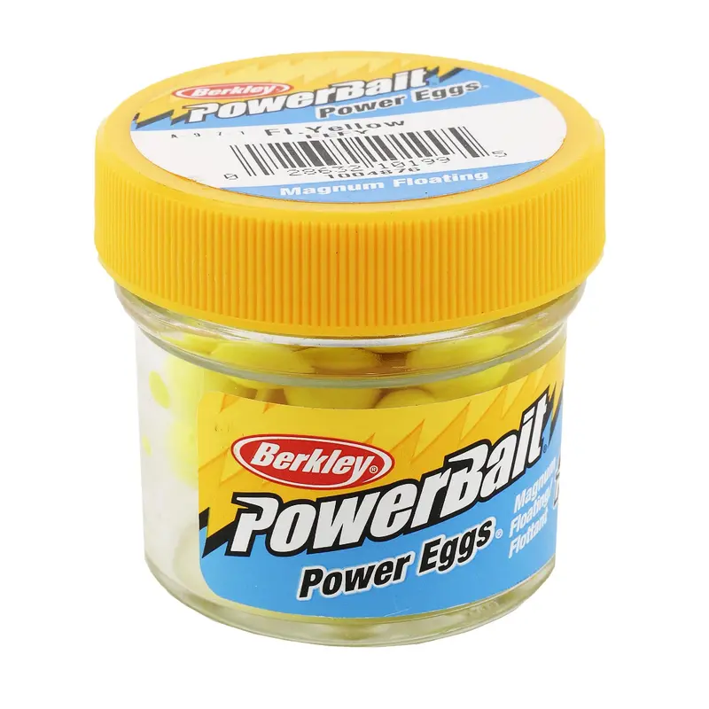 Berkley Powerbait Power Eggs Floating Magnum Soft Bait – Fluorescent Yellow, Original Scent 1