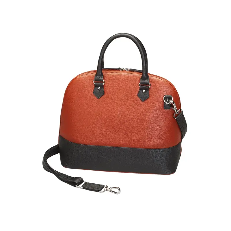 Black-And-Cinnamon Bowler Bag – Stylish & Functional 1