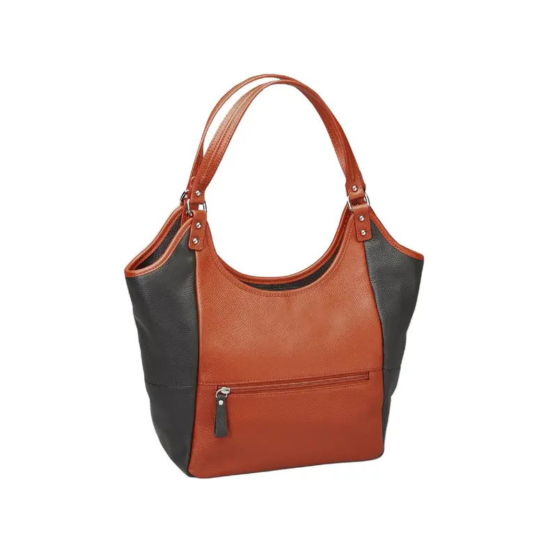 Black-And-Cinnamon Tote Bag – Durable Carryall 1