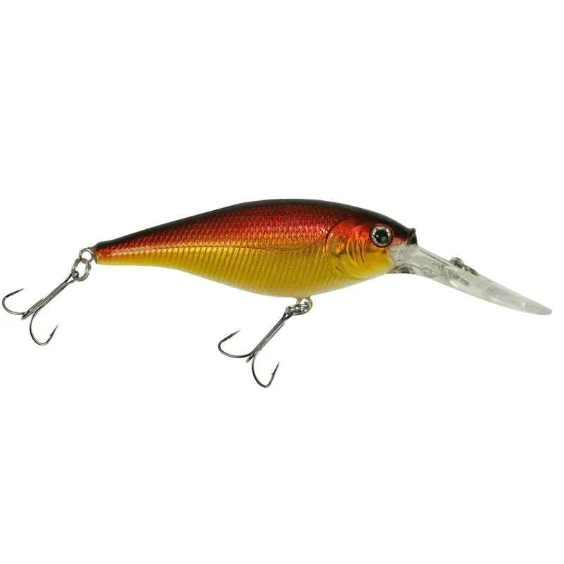 Black Gold Sunset Flicker Shad Hard Bait – 3.5", 11–13 Ft Swim Depth, Dual Hooks 1